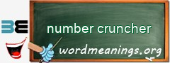 WordMeaning blackboard for number cruncher